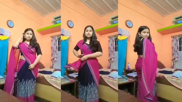 Shy Saree Girl – Removing Blouse Boobs Exposed