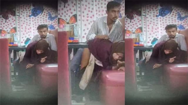 Hijabi Girlfriend Fucking With Lover In Restaurant