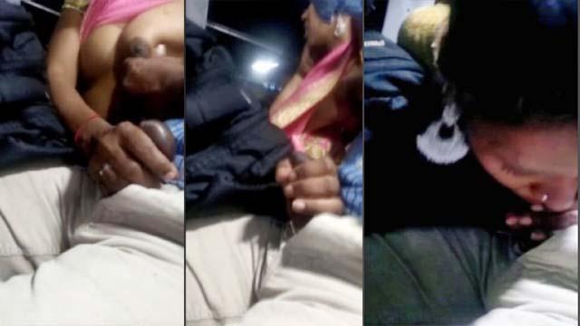 Traveling Mallu Self Recorded Bus Boobs And BJ